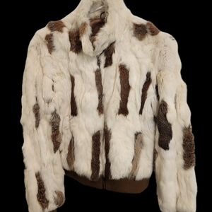 Wilsons Leather Women's Faux Fur Teddy Jacket - Cream and Brown